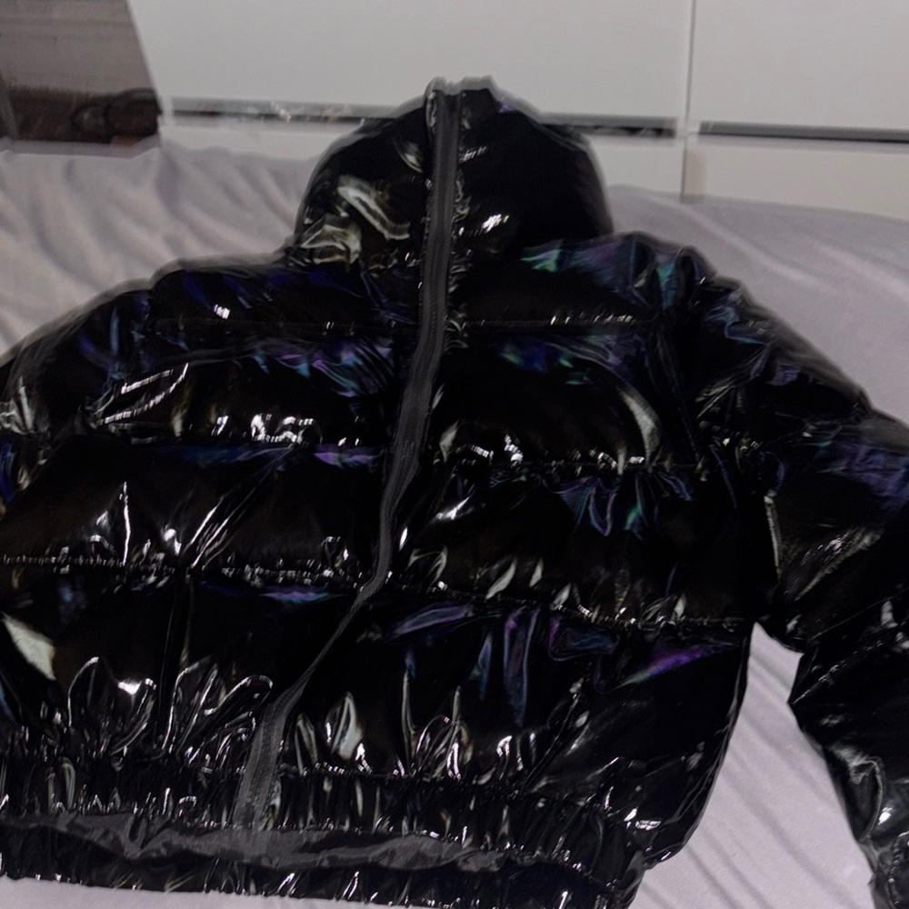 Shiny Black Puffer Jacket